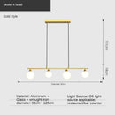 Axyaa Glass LED Chandelier: Stylish Long Pendant Light for Kitchen, Dining Room, and Island