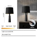 Axyaa Black Wood Solid Wood Table Lamp Minimalist Home Decor Luxury Wooden Lamp