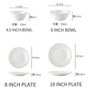 Axya Ceramic Pearl Shell Edge Round Bowl - Kitchen Tableware - Western Dish
