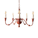 Axyaa Vintage Iron Candle Chandelier Pendant Light