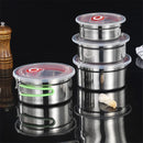 Axyaa Stainless Steel Round Bento Lunch Box with Leakproof Lid