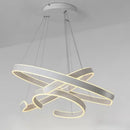 Axyaa Geometry Rings Pendant Lamp: LED Aluminum Acrylic Modern Design