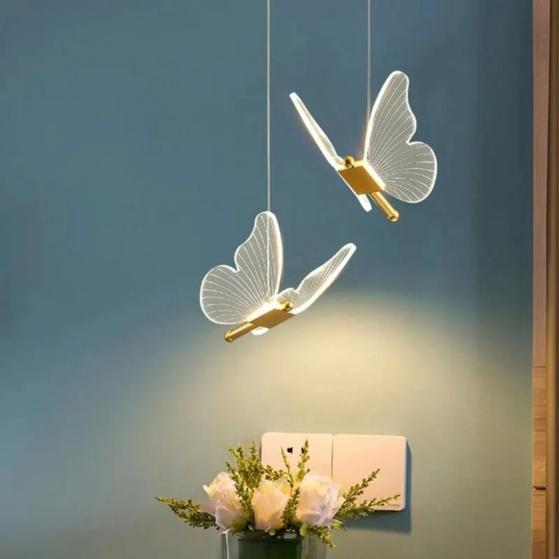Nordic Butterfly LED Pendant Lamp for Stylish Indoor Lighting by Axyaa