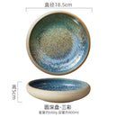 Axyaa Japanese Style Soup Salad Sashimi Plate Set Kitchen Tableware Pottery