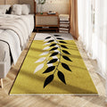 Axyaa Green Leaf Carpet: Soft, Non-Slip, High-End Bedroom Rug