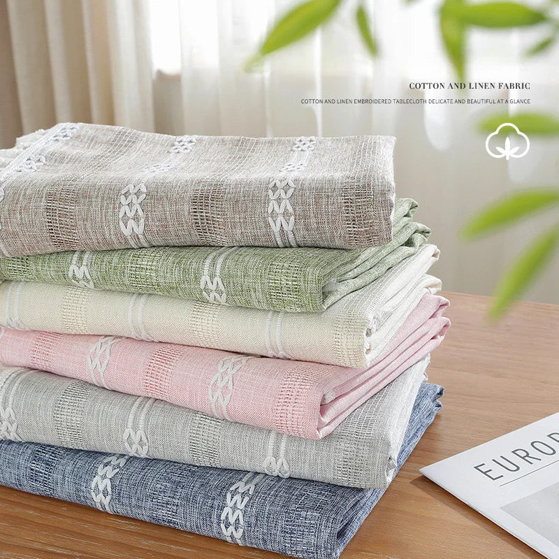 Axyaa Rustic Bed Runner with Tassel - Ivory/Grey/Green/Blue