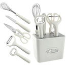 Axyaa 5-Piece Green Kitchen Tools Set: Peeler, Knife, Beater, Scissors - Multi-functional Cooking Gadget