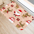 Axyaa Santa Elk Welcome Mat for Home, Kitchen, Bathroom Floor Decor