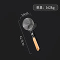 Axyaa Stainless Steel Colander Strainer with Wooden Handle Skimmer Kitchen Utensil