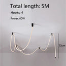 Axyaa Silicone Chandelier Art Wrapped Line Lamp for Various Spaces