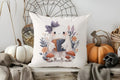 Axyaa Cute Ghost & Bat Halloween Pillow Cover