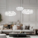 Axyaa Petal Chandelier: Modern Black Ceiling Lamp for Living Room & Bedroom