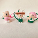 Axyaa Bear Silicone Straw Covers for 7-8mm Cups Cute Cartoon Cap