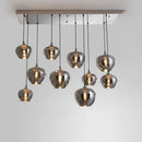 Axyaa Glass Multi-Head Pendant Light for Modern Dining Room Tables