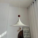 Axyaa Horn Pendant Light: French Cream Dining Table Lamp for Bedroom, Study, or Children's Room