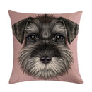 Cartoon Dog Cushion Cover by Axyaa - Linen Pet Pillow for Home Office Sofa Decor