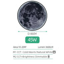 Axyaa LED Moon Wall Lamp: Remote Control Dimmable Night Light