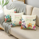 Axyaa Spring Floral Oil Painting Pillowcase for Home and Car Decor