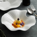 Axya Irregular Ceramic Dinner Plate Set for Restaurant Tableware - Solid Color Dish Collection