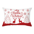 Axyaa Snowman Alphabet Print Pillowcase - Festive Rectangular Cushion Cover