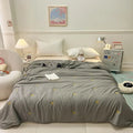 Axyaa Washed Cotton Quilt, Embroidered, Summer Cool, Air Conditioner Quilt