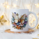 Axyaa 3D Butterfly Picture Coffee Mug 11oz Ceramic Tea Cup - Friends Birthday Gift