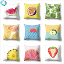 Axyaa Fruits Pattern Cushion Cover 45x45cm for Sofa Bed Living Room