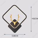 Axyaa LED Deer Head Wall Lamp for Bedroom Living Room Lighting