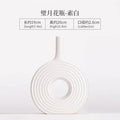 Axyaa Donut Design Ceramic Vase for Single Branch Flower Arranging