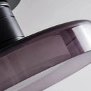 Axyaa Loft LED Wall Lamp Clear Gray Glass Parlor Sconce Black Metal