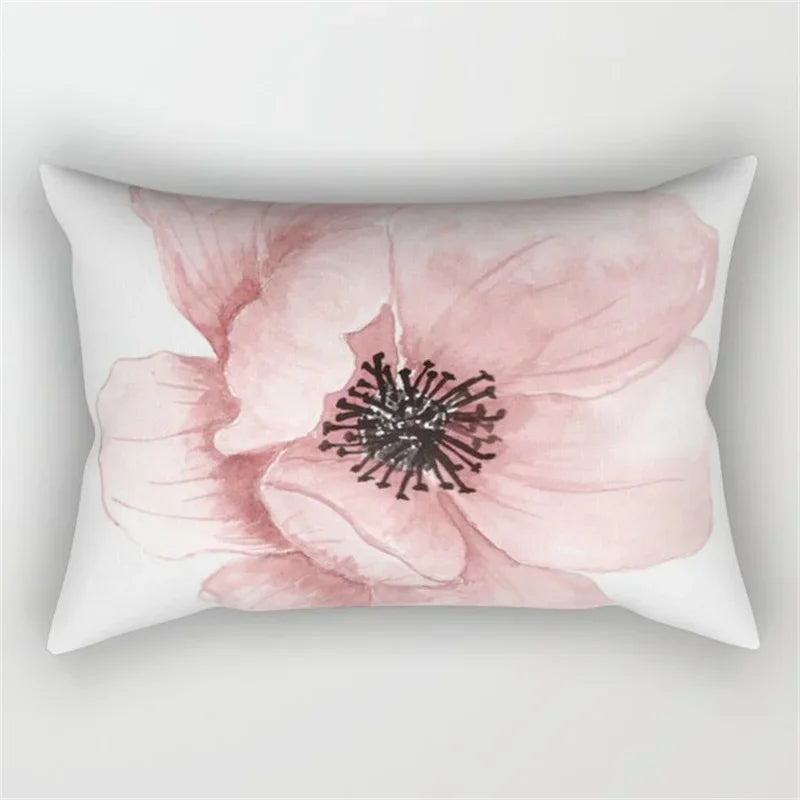 Pink Flower Polyester Pillowcase - Romantic Girl Room Aesthetic Decor