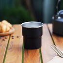Axyaa Stainless Steel Crimped Mug: Portable Frosted Water Cup