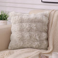 Axyaa Faux Rabbit Fur Throw Pillow Cases - Ultra Soft & Cozy Cushion Covers for Sofa, Bed, Living Room