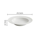 Axyaa White Barley Ceramic Deep Plate with Creative Relief Design