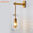 Axya Modern Glass Wall Lamps LED Mirror Light Bedroom Living Room Sconce