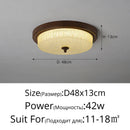 Axyaa Modern Walnut Crystal LED Ceiling Chandelier for Home Decor Lighting