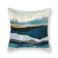 Axyaa Gold Mountains Geometric Sun Moon Cushion Cases- Home Decor Almofadas