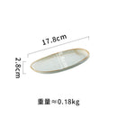 Axyaa Retro Oval Ceramic Sushi Plate Set | Restaurant Tableware for Molecular Cuisine