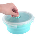 Axyaa Silicone Folding Lunch Box with Sealed Preservation - Outdoor, Microwave Safe