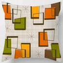 Colorful Blocks Geometric Abstract Pattern Cushion Cover by Axyaa