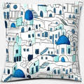 Axyaa Santorini Series Pattern Pillowcase Square Cushion Cover Home Sofa Decor