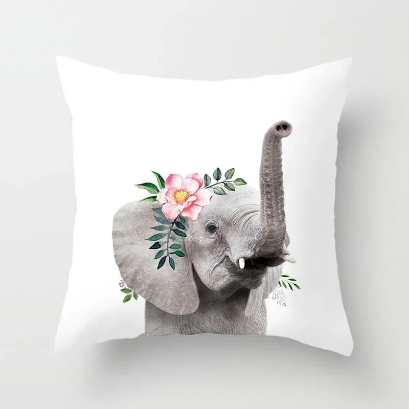 Axyaa Animal Print Decorative Cushion Cover Pillowcase for Home and Car Decor