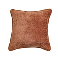 Brown Chenille Cushion Cover 18x18Inch by Axyaa - Luxe Pillowcase for Home Decor