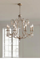 Axyaa Pearl Crystal Lamp: American Retro Villa Silver High-End Living Room, Bedroom, Dining Room