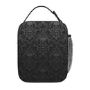 Axyaa Gothic Skull Damask Insulated Lunch Bag: Portable Thermal Cooler Tote