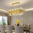 Axyaa Gold Round Crystal Chandelier for Luxurious Living Room Décor