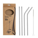 Axyaa Stainless Steel Straws Set - Reusable, Washable, Ideal for Smoothies, Juice