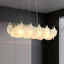 Axyaa Ginkgo Leaf Glass Dining Table Chandelier for Modern Minimalist Living Room & Bedroom