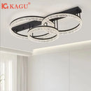Axyaa LED Ring Chandelier Remote Control Ceiling Lamp for Home Décor