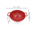 Axyaa Plastic Food Colander 6 Inch - Heavy Duty Vegetable Strainer with Double Handles